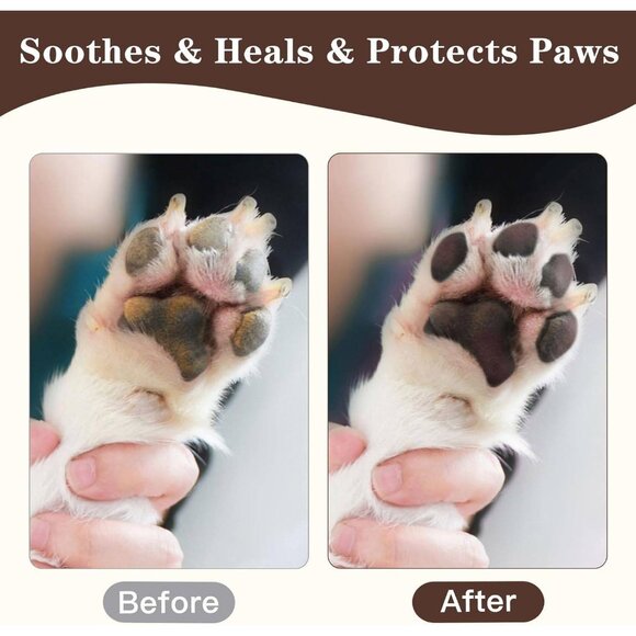 2.4oz Cat & Dog Paw Balm Stick – Natural Lick-Safe Moisturizer for Dry Paws Nose - Picture 4 of 7